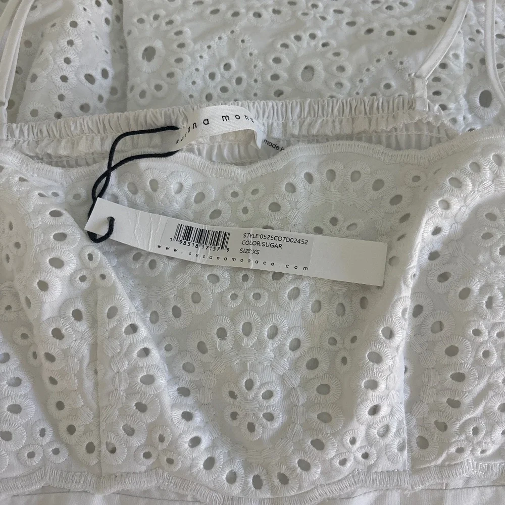 Susana Monaco Embroidered Poplin Open Back Dress - Picture 10 of 10